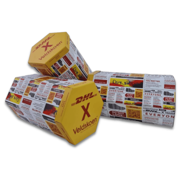 branded custom packaging box with unique die-cut shape